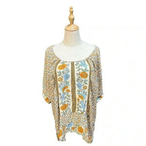 Weekend Suzanne Betro Floral Blouse Size 2X